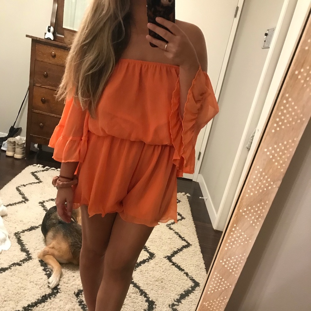 Bright Orange Romper